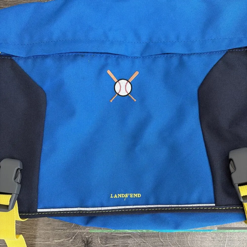 Lands End Kids Laptop Messenger Bag Blue 15